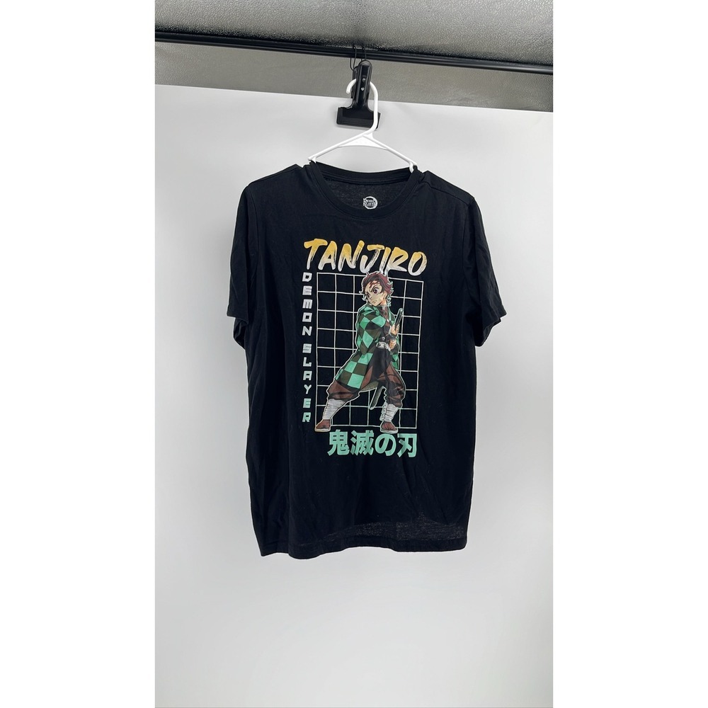Demon Slayer Tanjiro Kamado Anime Manga Black Tee Xl